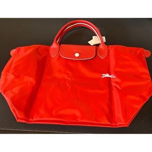Red Longchamp Tote